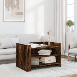 Sonata H Кафе маса, опушен дъб, 80x50x50 см, инженерно дърво - Măsuțe de living