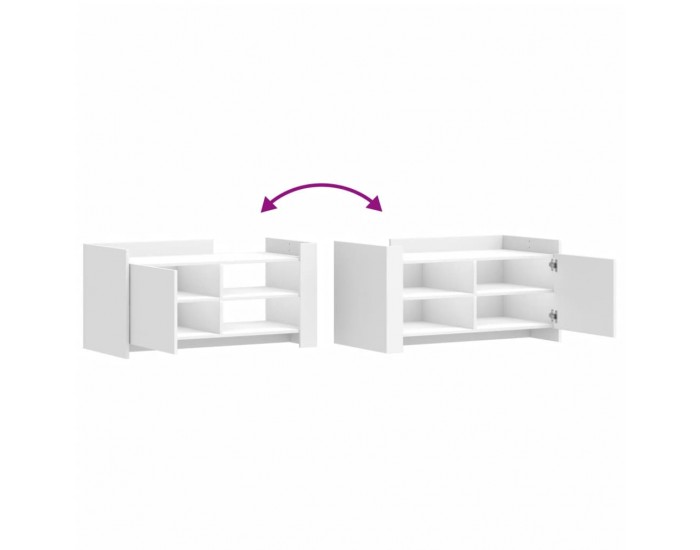 Sonata H Кафе маса, бяла, 100x50x50 см, инженерно дърво