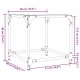 Sonata H Маси за кафе с прозрачен стъклен плот 2 бр 40x40x40 см стомана