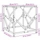 Sonata H Маса за кафе с прозрачен стъклен плот 40x40x41 см стомана