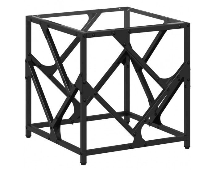 Sonata H Маса за кафе с прозрачен стъклен плот 40x40x41 см стомана