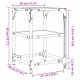 Sonata H Маси за кафе с прозрачен стъклен плот 2 бр 30x30x45 см стомана
