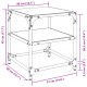 Sonata H Маса за кафе с прозрачен стъклен плот 40x40x45 см стомана