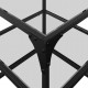 Sonata H Маса за кафе с прозрачен стъклен плот 40x40x45 см стомана