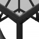 Sonata H Маса за кафе с прозрачен стъклен плот 50x50x41 см стомана