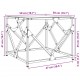 Sonata H Маса за кафе с прозрачен стъклен плот 50x50x41 см стомана