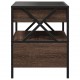Sonata H Маса за кафе с Infinity LED, кафяв дъб, 40x40x51 см