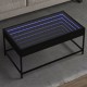 Sonata H Маса за кафе с Infinity LED черна 90x50x41 см
