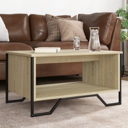 Sonata H Маса за кафе, дъб сонома, 75x51x40 см, инженерно дърво - Măsuțe de living