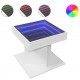 Sonata H Маса за кафе с LED, бяла, 50x50x45 см, инженерно дърво