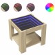 Sonata H Маса за кафе с LED, дъб сонома, 53x53x45 см, инженерно дърво