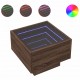 Sonata H Помощна маса с LED кафяв дъб 40x40x30 см инженерно дърво