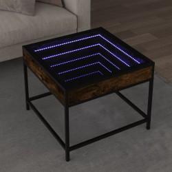 Sonata H Маса за кафе с Infinity LED, опушен дъб, 50x50x41 см - Măsuțe de living
