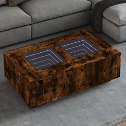 Sonata H Маса за кафе с Infinity LED, опушен дъб, 116x69x40 см - Măsuțe de living