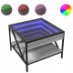 Sonata H Маса за кафе с Infinity LED, сив сонома, 50x50x38 см