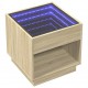 Sonata H Маса за кафе с Infinity LED, сонома дъб, 50x50x50 см