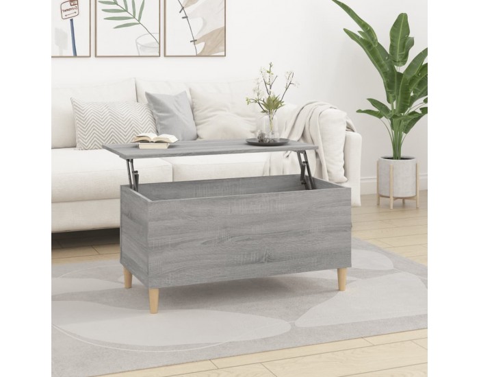 Sonata H Кафе маса, сив сонома, 90x44,5x45 см, инженерно дърво