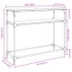 Sonata H Конзолна маса с прозрачен стъклен плот 98x35x81 см стомана