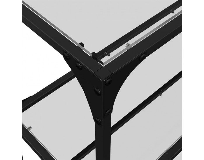 Sonata H Конзолна маса с прозрачен стъклен плот 158,5x30x81 см стомана