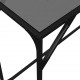 Sonata H Конзолна маса с черен стъклен плот 98x35x81 см стомана