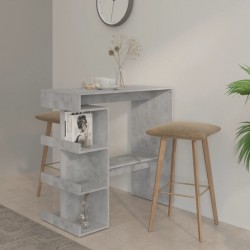Sonata H Бар маса с рафтове бетонно сива 100x50x101,5 см инженерно дърво - Mese de dining