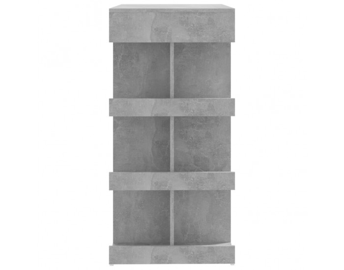 Sonata H Бар маса с рафтове бетонно сива 100x50x101,5 см инженерно дърво