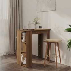 Sonata H Бар маса с рафт, кафяв дъб, 102x50x103,5 см, инженерно дърво - Mese de dining