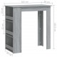 Sonata H Бар маса с рафтове сив сонома 102x50x103,5 см инженерно дърво