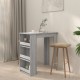 Sonata H Бар маса с рафтове сив сонома 102x50x103,5 см инженерно дърво