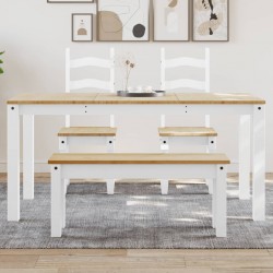 Sonata H Трапезна маса Panama бяла 160x80x75 см бор масив - Mese de dining