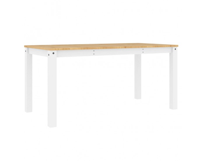 Sonata H Трапезна маса Panama бяла 160x80x75 см бор масив