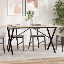 Sonata H Трапезна маса X-образна рамка 160x80x75 см бор масив и чугун - Mese de dining