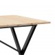 Sonata H Трапезна маса X-образна рамка 160x80x75 см бор масив и чугун