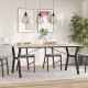 Sonata H Трапезна маса Y-образна рамка 180x90x75 см бор масив и чугун