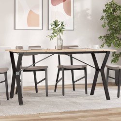 Sonata H Трапезна маса Y-образна рамка 140x80x75 см бор масив и чугун - Mese de dining