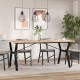 Sonata H Трапезна маса Y-образна рамка 180x90x75,5 см бор масив и чугун