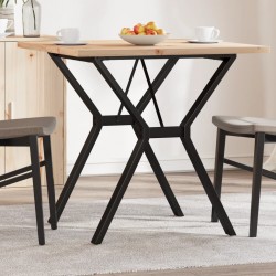 Sonata H Трапезна маса Y-образна рамка 80x80x75,5 см бор масив и чугун - Mese de dining