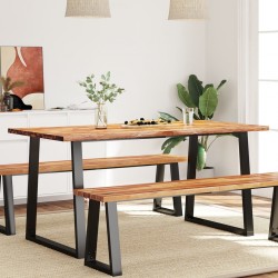 Sonata H Трапезна маса с жив ръб 160x80x75 см масивна акация - Mese de dining
