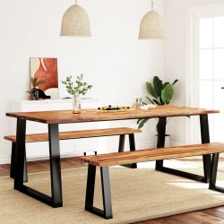 Sonata H Трапезна маса с жив ръб 200x90x75 см масивна акация - Mese de dining