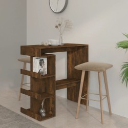 Sonata H Бар маса с етажерка опушен дъб 100x50x101,5 см инженерно дърво - Mese de dining