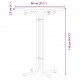 Sonata H Трапезна маса, бяла, Ø80x110 см, инженерно дърво и стомана