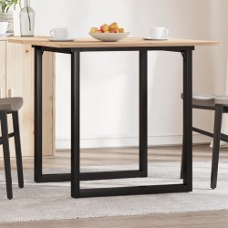 Sonata H Трапезна маса О-образна рамка 90x90x75 см бор масив и чугун - Mese de dining