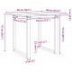 Sonata H Трапезна маса О-образна рамка 90x90x75 см бор масив и чугун