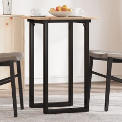 Sonata H Трапезна маса О-образна рамка 50x50x75 см бор масив и чугун - Mese de dining