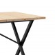 Sonata H Трапезна маса X-образна рамка 160x80x75,5 см бор масив и чугун