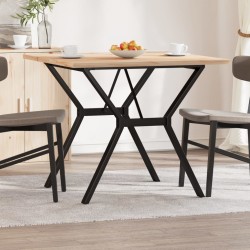 Sonata H Трапезна маса Y-образна рамка 90x90x75,5 см бор масив и чугун - Mese de dining