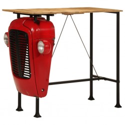 Sonata H Бар маса трактор червен и кафяв 55x120x107 см манго дърво масив - Mese de dining