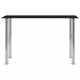 Sonata H Трапезна маса, черна, 120x60x75 см, закалено стъкло