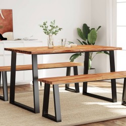 Sonata H Трапезна маса с жив ръб 140x80x75 см масивна акация - Mese de dining