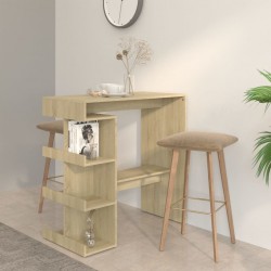 Sonata H Бар маса с рафтове сонома дъб 100x50x101,5 см инженерно дърво - Mese de dining